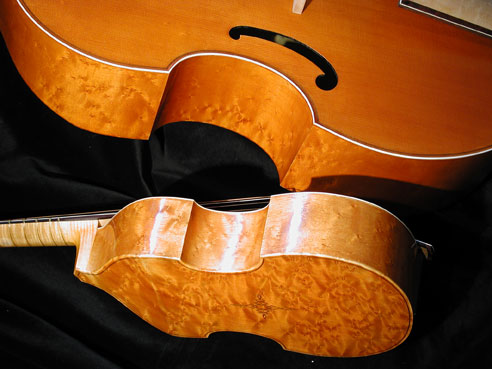 Bass gambe detail violin builder H.-H.Uilderks