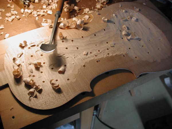 Back composition in violin building