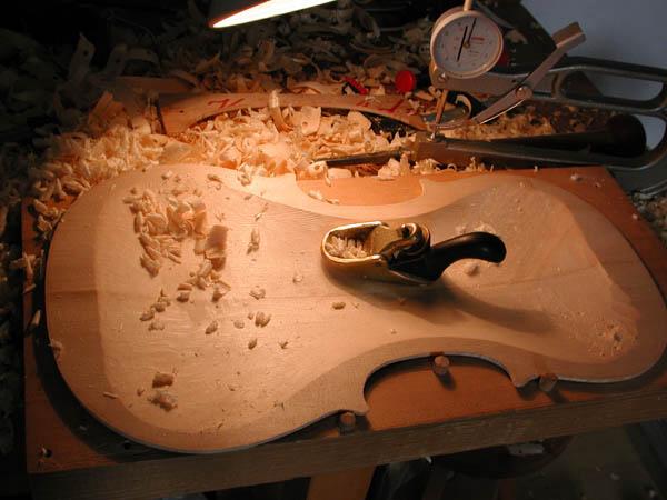 Curving plane from the violin building workshop